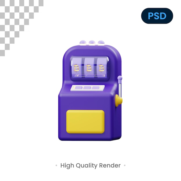 PSD jackpot 3d render ilustración premium psd