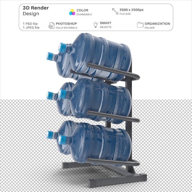 PSD jago de refrigeração de água psd de modelagem 3d