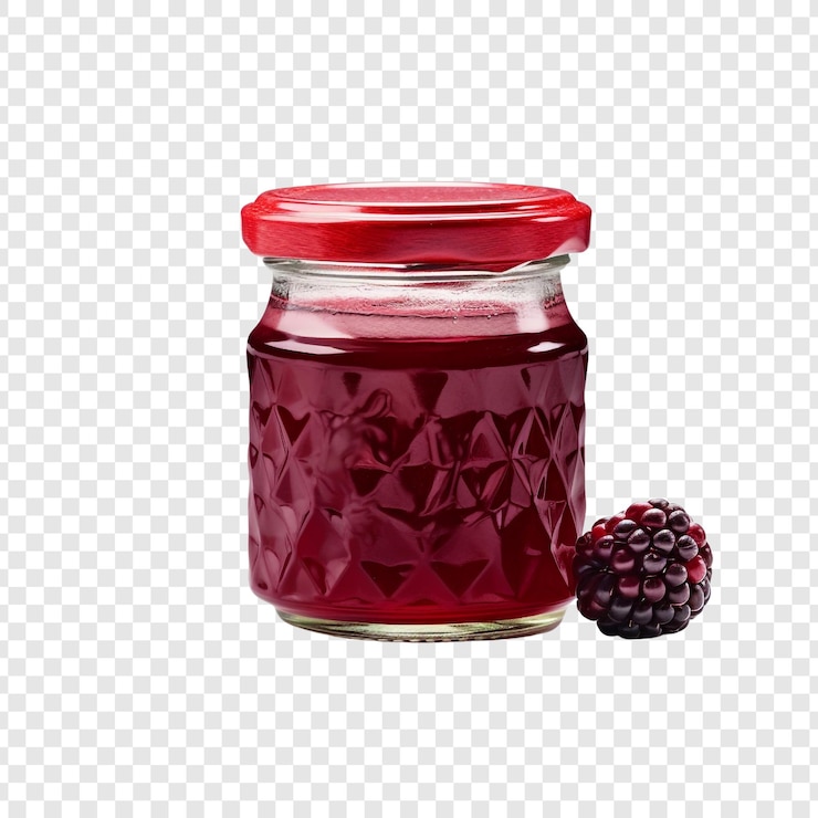 PSD jam jar isolated on transparent background
