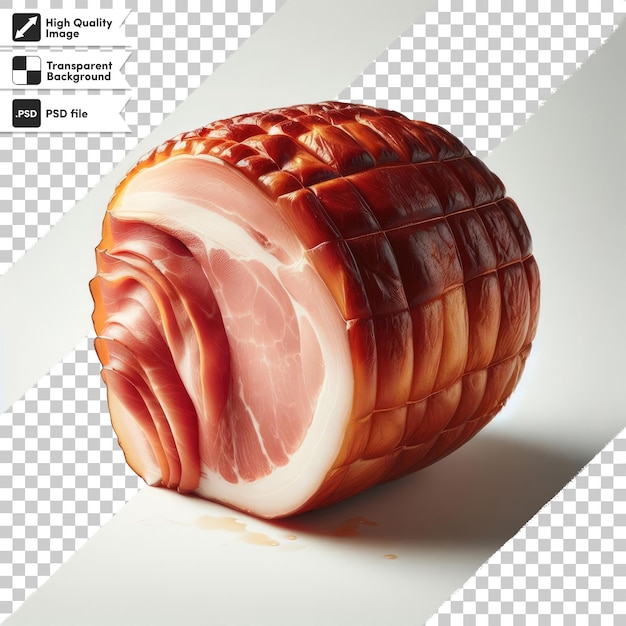 PSD jambon de porc fumé psd seul sur fond transparent avec couche de masque modifiable