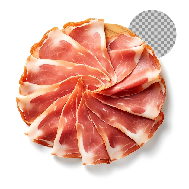 PSD jamón secado de jamón en un fondo transparente