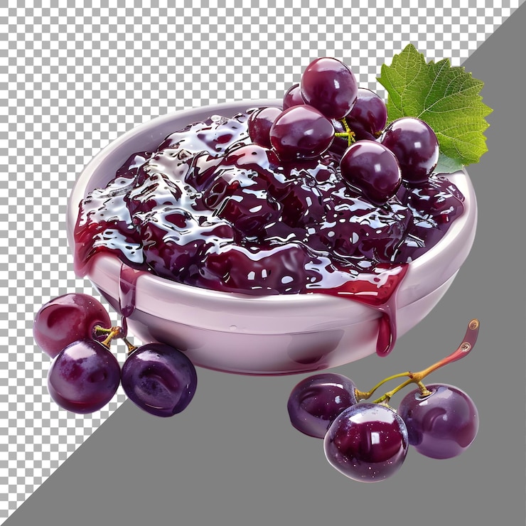 PSD jamun fruit jam en un fondo transparente generado por ai