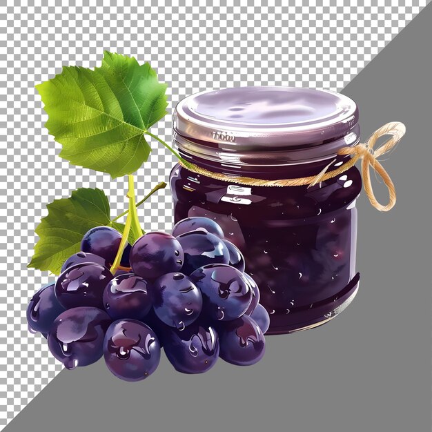 Jamun Fruit Jam en un fondo transparente generado por Ai