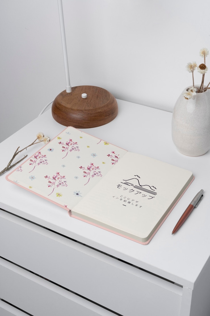 PSD japan bucht mockup im realen kontext