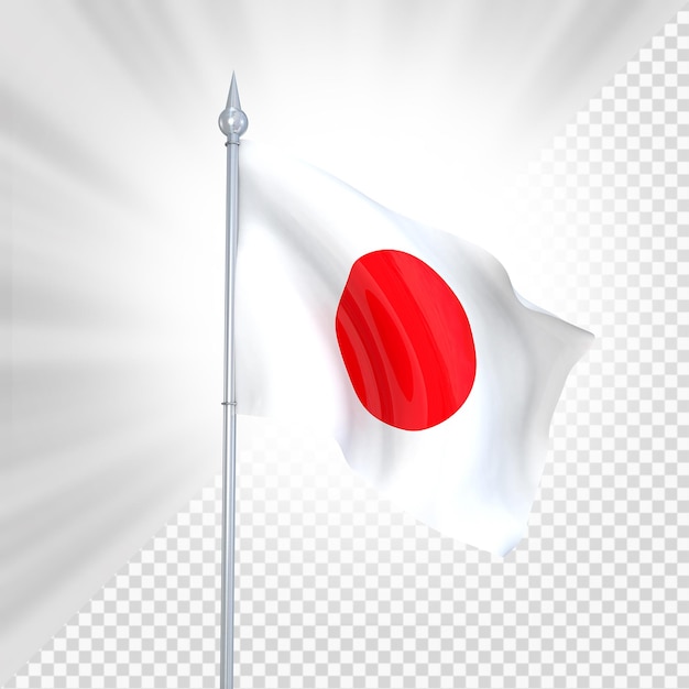 PSD japan-flagge 3d-rendering