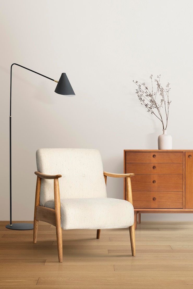 PSD japandi wohnzimmer mockup psd mit holzmöbel interieur