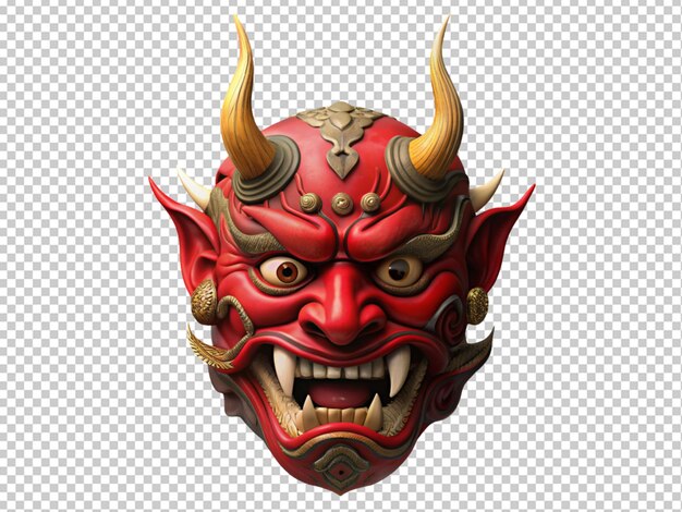 PSD japanische mythologie oni teufel samurai maske