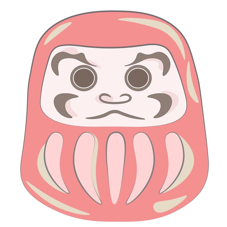 PSD japanisches neujahrs-daruma-maskottchen