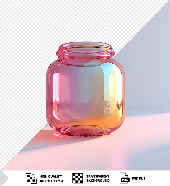 Jar isolado em um fundo transparente contra uma parede branca png psd