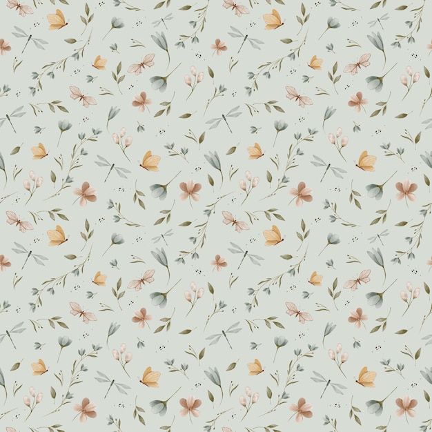 Jardin d'été floral avec des invitations de mariage avec des illustrations botaniques et des dessins boho chics