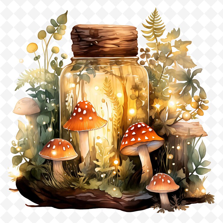 PSD jardín de naturaleza encantadora de png jardín acuarela jardín clipart diseño de camiseta adhesivo sobre fondo blanco