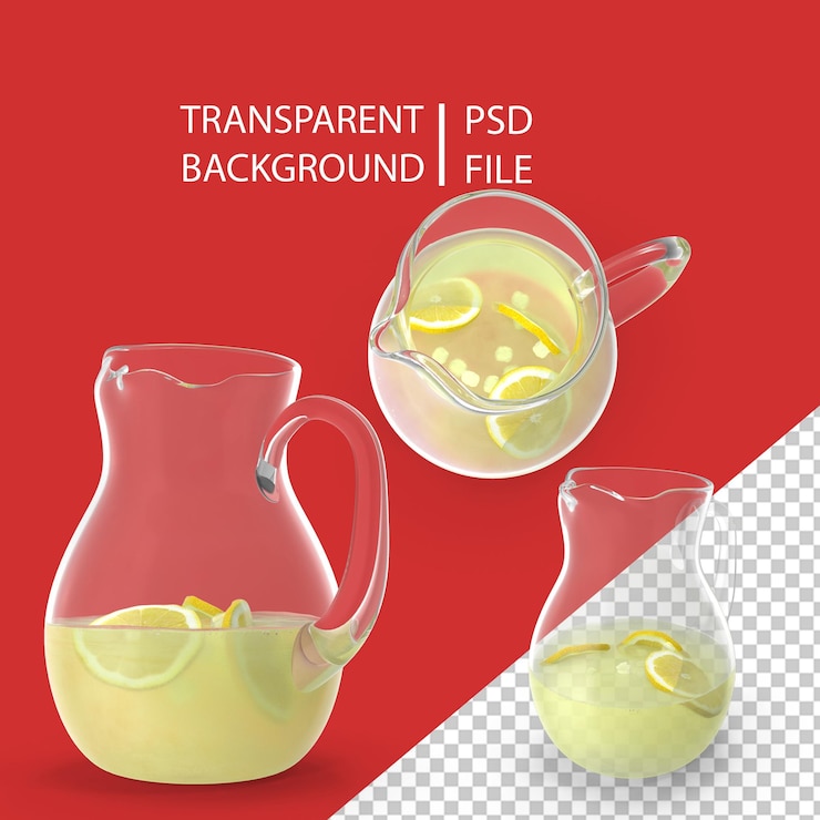 PSD jarra de limonada png