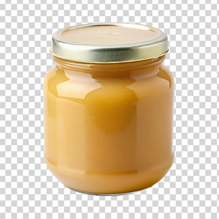 PSD jarro de puré de bebê isolado em fundo transparente