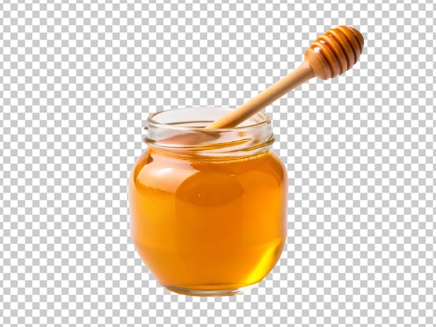 PSD jarro de miel dulce aislado sobre un fondo transparente
