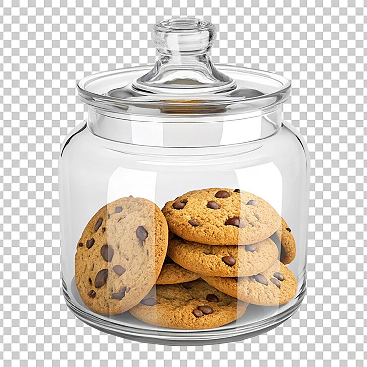 PSD jarro de vidrio para galletas con tapa png
