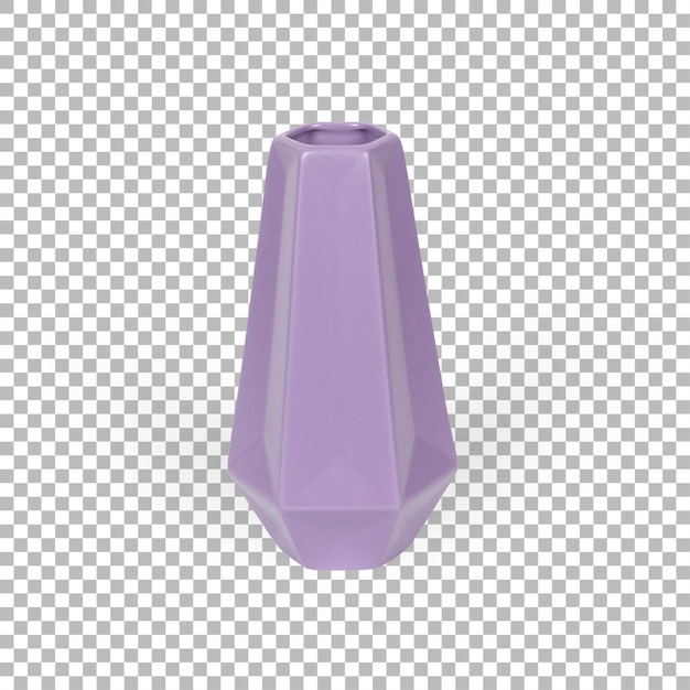 Un jarrón de lavanda geométrico diseñado con fines decorativos ideal para exhibir flores o como una pieza de arte independiente