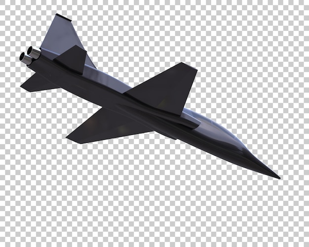 Jato de caça isolado no fundo ilustração de renderização 3D