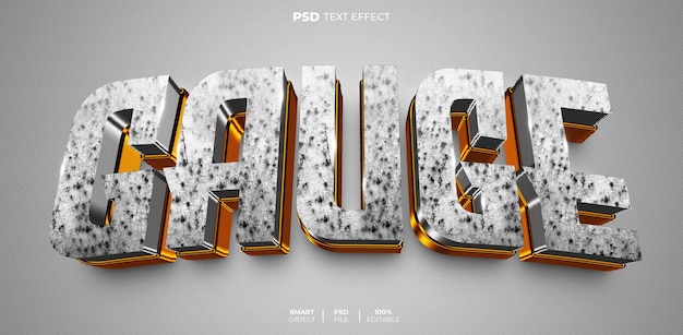 PSD jauge d'effet de texte modifiable en 3d