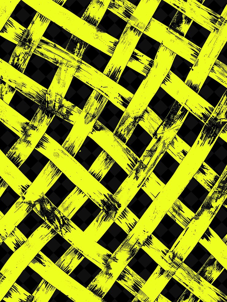 PSD jaune et noir sur un fond noir et blanc