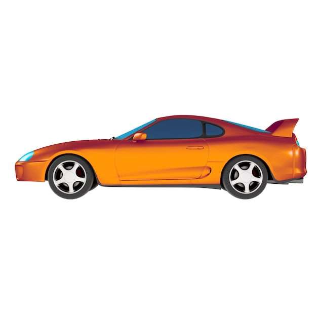 JDM Sportwagen rechts Seitenansicht Clipart