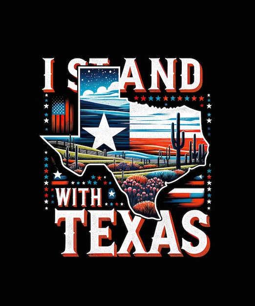 Je Suis Avec Le Texas. Je Soutiens Le Texas.