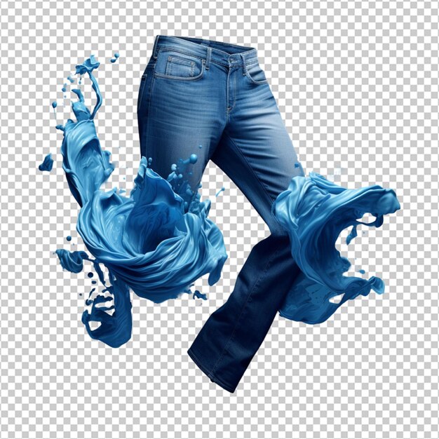 PSD jeans bleus en png