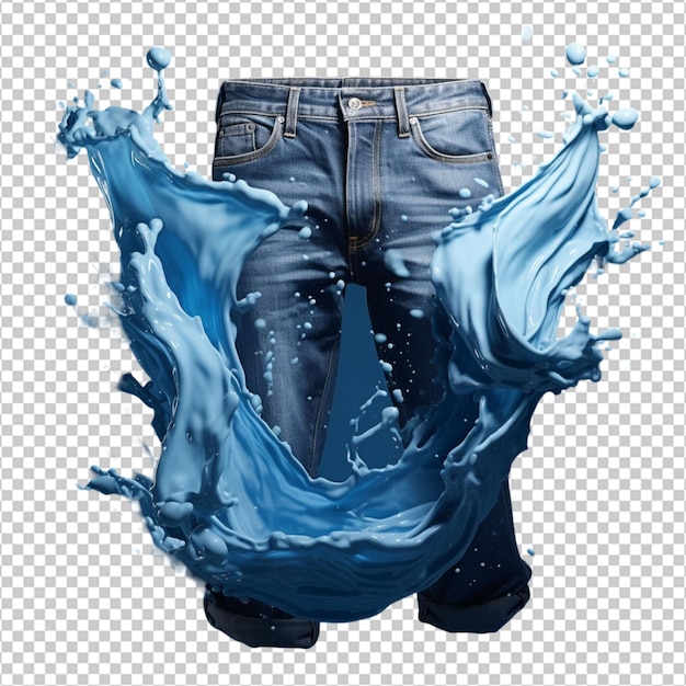 PSD jeans bleus en png