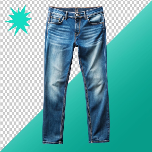 jeans blu isolati su uno sfondo trasparente