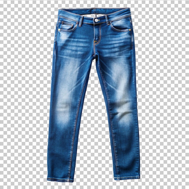 jeans blu su sfondo bianco