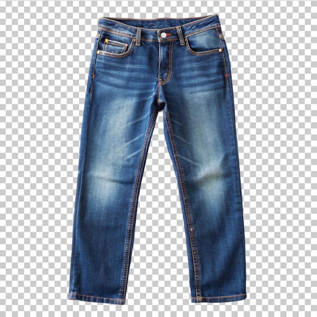 jeans blu su sfondo bianco