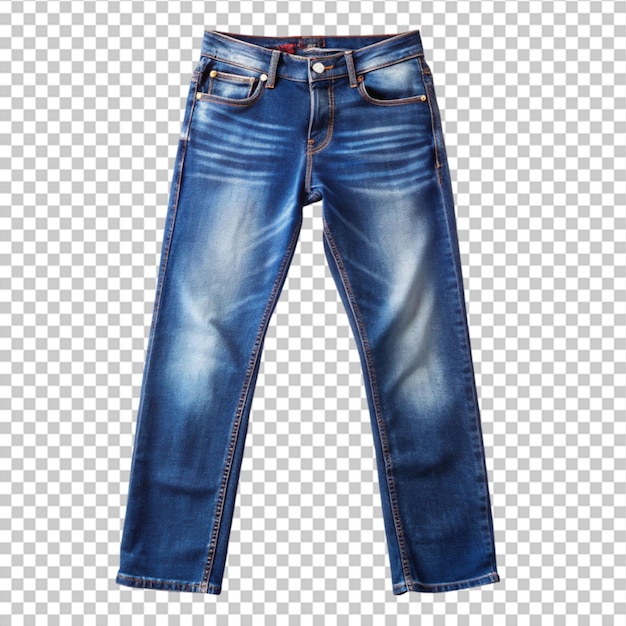 jeans blu su sfondo bianco