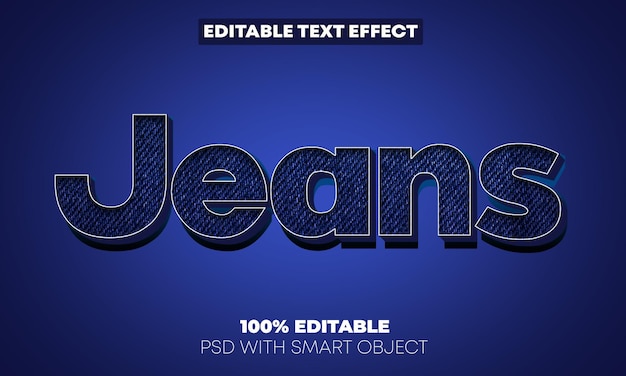 Jeans effetto testo
