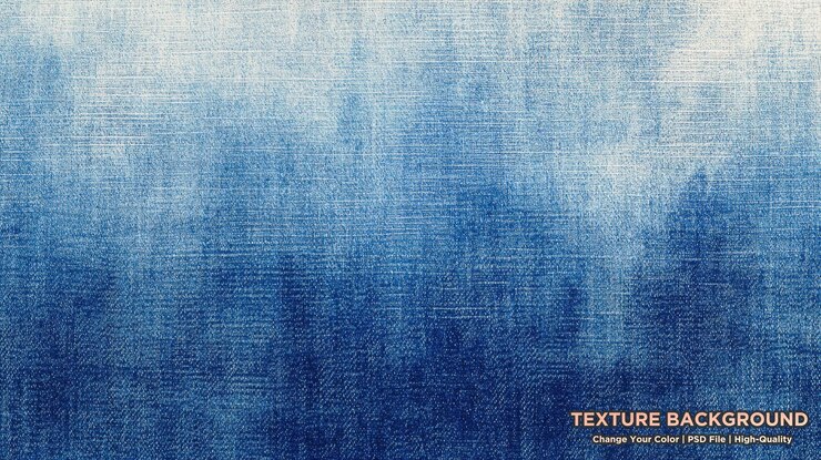 PSD jeans textura de tela de primer plano enfoque sólo un punto papel tapiz de fondo azulado suave