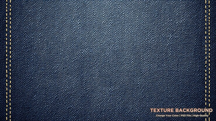 PSD jeans textura de tela de primer plano enfoque sólo un punto papel tapiz de fondo azulado suave