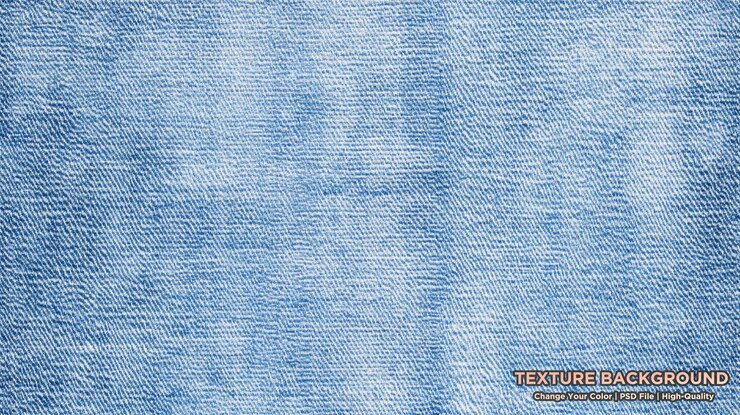 PSD jeans textura de tela de primer plano enfoque sólo un punto papel tapiz de fondo azulado suave