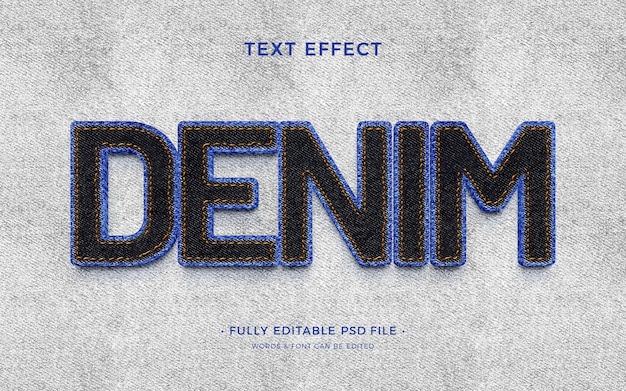 Jeans- und Denim-Texteffekt