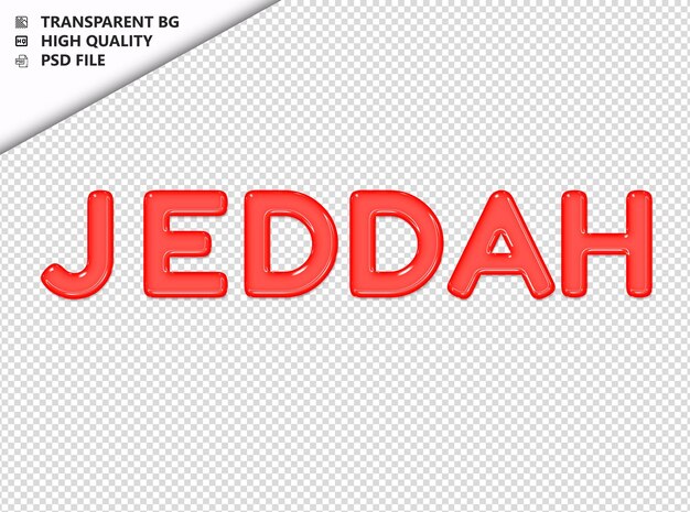 PSD jeddahmade from orange text with shadow transparent isolated