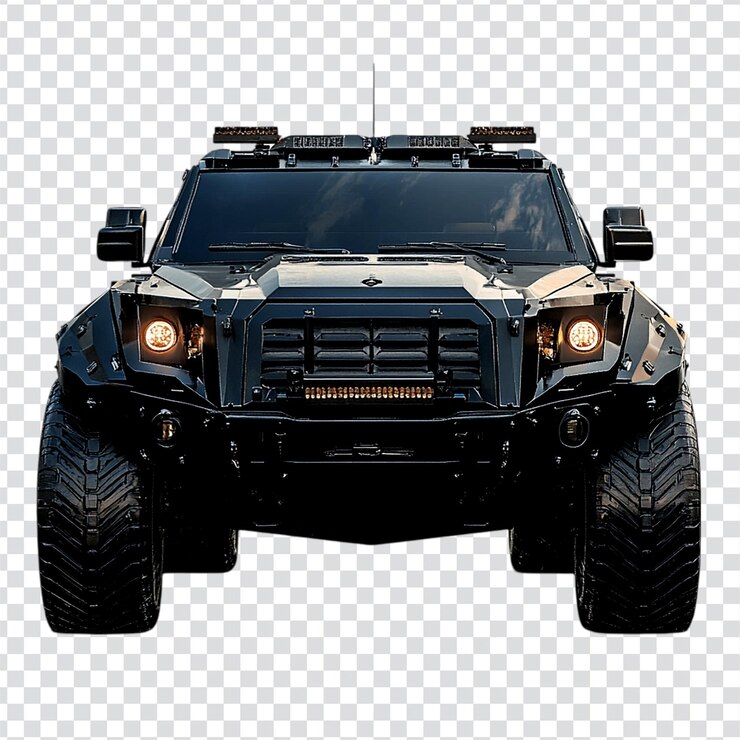 PSD un jeep con en un fondo transparente