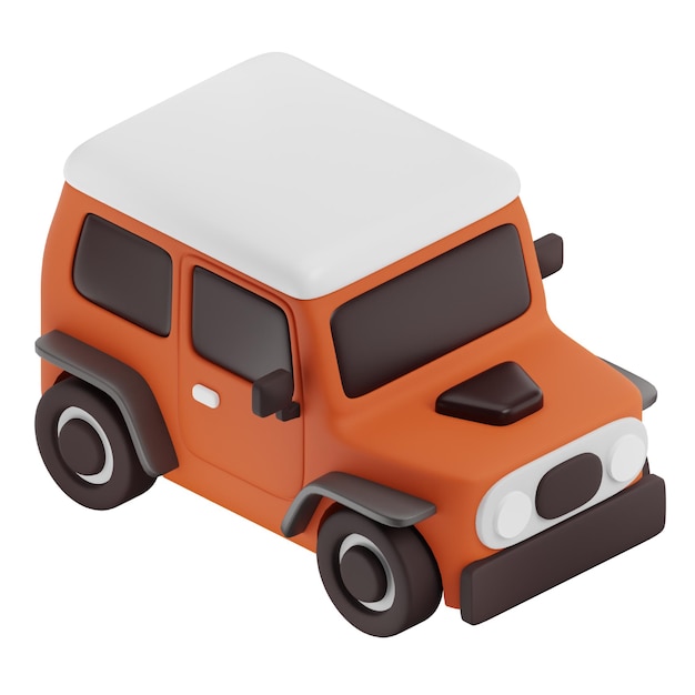 PSD jeep icono 3d para coche y vehículo