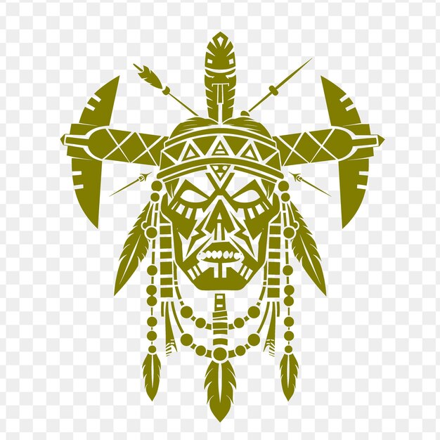 PSD un jefe tribal en un fondo transparente