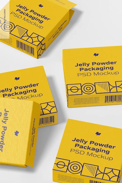 Jelly powder packaging set modell