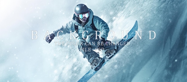 jemand, der auf einem Schneehügel Ski fährt