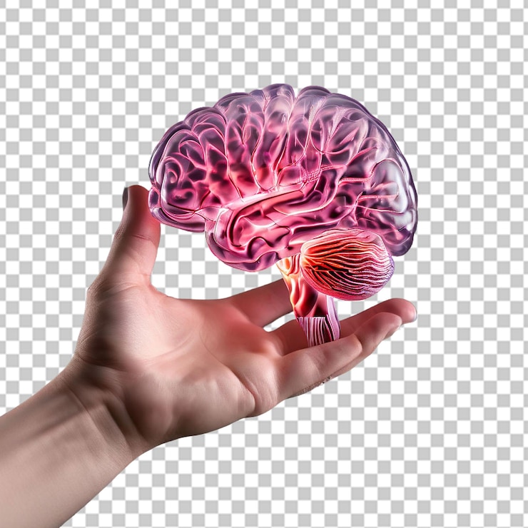 PSD jenna sosteniendo un cerebro