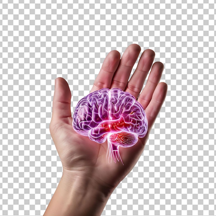 PSD jenna sosteniendo un cerebro
