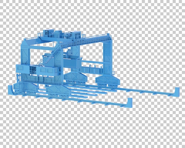Jeřáb izolovaný na průhledném pozadí 3D renderování ilustrace
