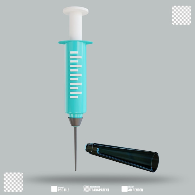 Jeringa de ilustración 3D