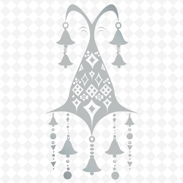 Jester-umriss mit hut-design und glocken-symbolen für dekoration illustration dekor-motive-sammlung