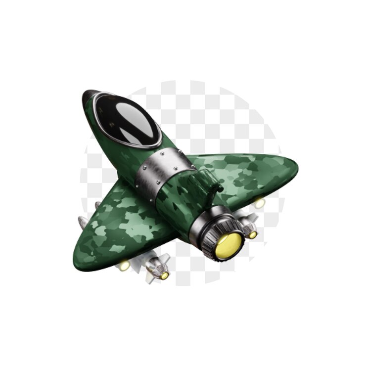 PSD jet 3d icon
