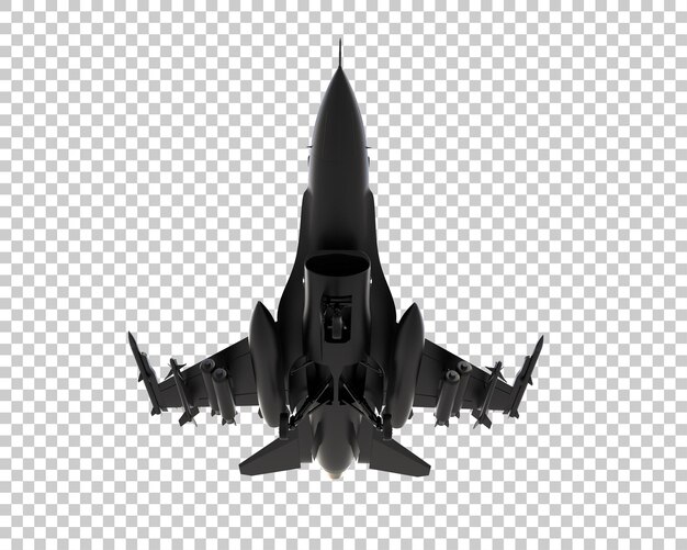 PSD jet de chasse isolé sur le fond illustration de rendu 3d