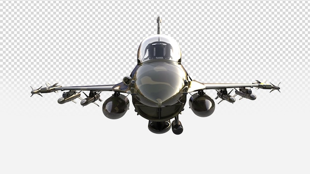 Jet de chasse militaire PSD gratuit sur un fond transparent